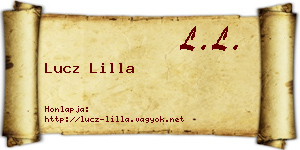 Lucz Lilla névjegykártya